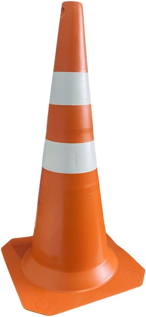 Cone de Sinalização 75 cm Laranja e Branco